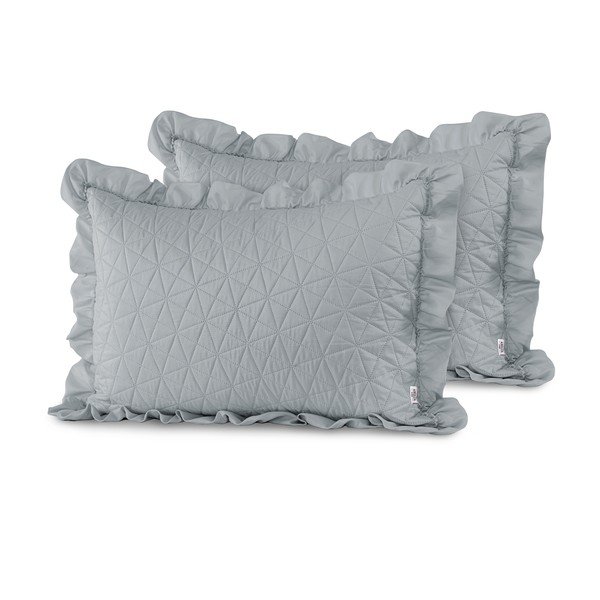 2 pilkų užvalkalų rinkinys AmeliaHome Tilia, 70 x 50 cm-image-1