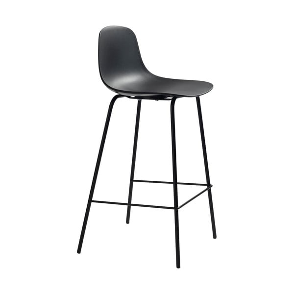 Juodos spalvos iš plastiko baro taburetė (sėdynės aukštis 67,5 cm) Whitby – Unique Furniture
