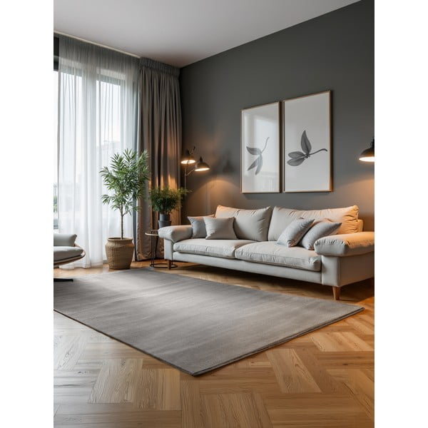 Kilimas pilkos spalvos/kreminės spalvos 200x280 cm Perles Dolomite – Elle Decoration-image-1