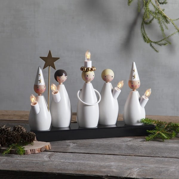 Juodos ir baltos spalvos šviečianti dekoracija su kištuku Luciakör – Star Trading-image-1