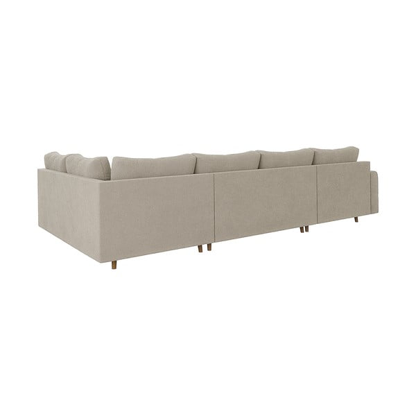 Iš boucle kampinė sofa smėlio spalvos (su kairiuoju kampu/„U“ formos) Ariella – Ropez-image-2