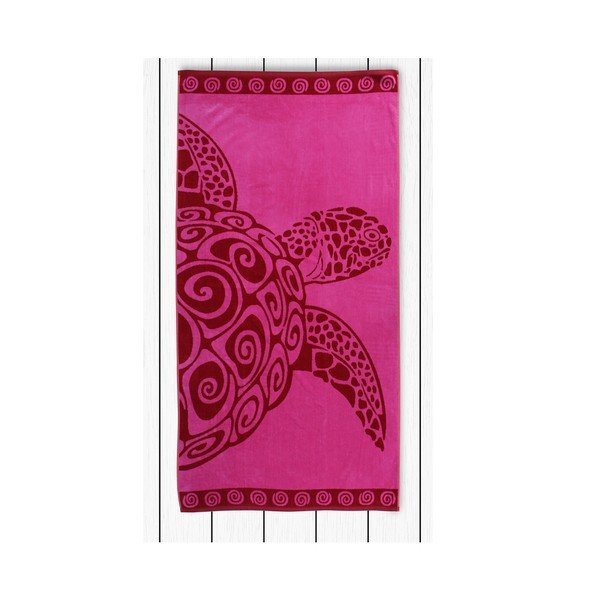 "DecoKing Pink Turtle" vonios rankšluostis, 90 x 180 cm-image-1
