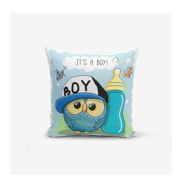 Vaikiškas pagalvės užvalkalas 43x43 cm Boy Owl – Mila Home