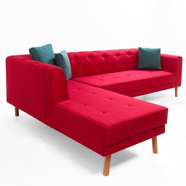 Raudona sofa kairiajame kampe Balcab Home Anna-image-1