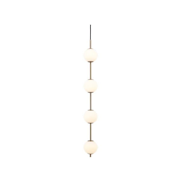 Žalvario spalvos iš metalo kabantis šviestuvas LED ø 12 cm su stiklo gaubtu Audrey – UMAGE