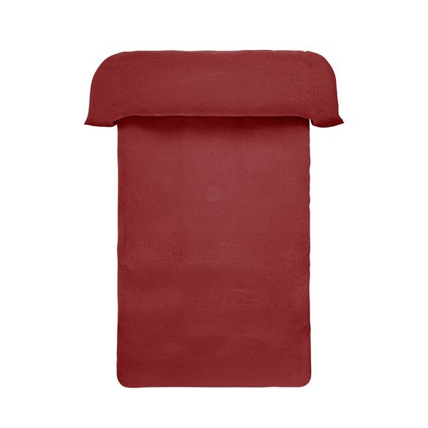 Bordo spalvos iš muslino viengulė patalynė 140x200 cm Amilia – Jotex