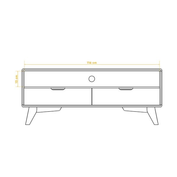 Televizoriaus staliukas iš bukmedžio medienos 120x48 cm Greg - The Beds-image-3