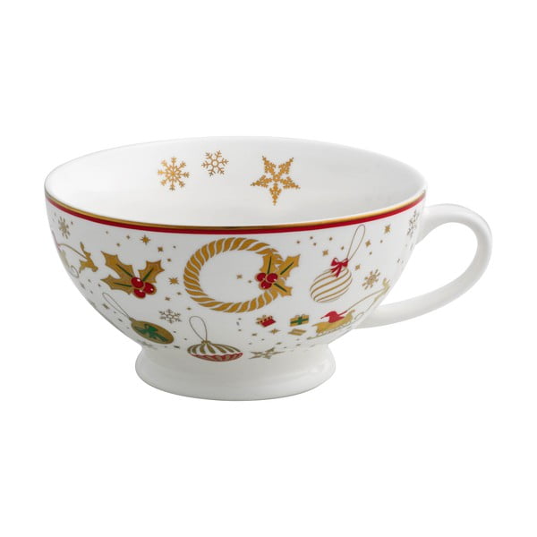 Porcelianinis arbatos puodelis su kalėdiniu motyvu Brandani Alleluia New Bone, ⌀ 14 cm
