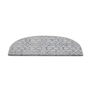 Laiptų kilimėlių rinkiniai pilkos spalvos 16 vnt. 20x65 cm Cottage Warmth – Vitaus