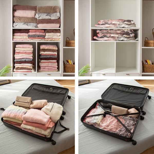 Vakuuminiai drabužių krepšiai 6 vnt. Vacuum M – Compactor-image-1