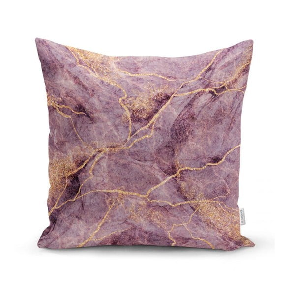 Minimalistiniai pagalvėlių užvalkalai Lilac Marble, 45 x 45 cm