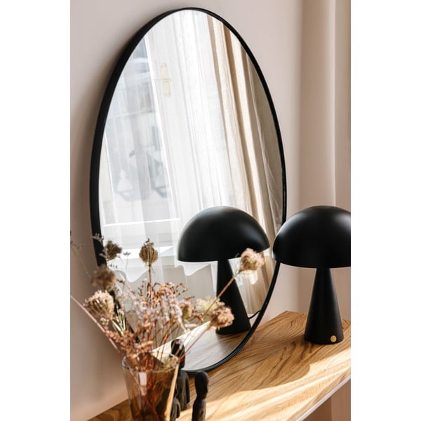 Juodas sieninis veidrodis Bonami Essentials Layla, ø 80 cm-image-1