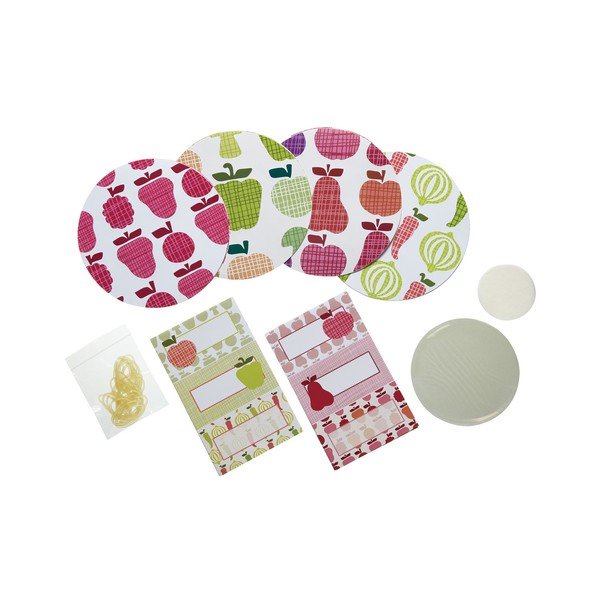 24 "Kitchen Craft" vaisių stiklainių dekoracijų rinkinys