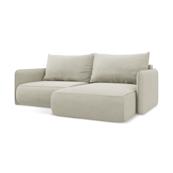 Kreminės spalvos sulankstoma/su sandėliavimo vieta kampinė sofa (su dešiniuoju kampu) Nanea – Makamii-image-3