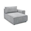 Modulinė sofa šviesiai pilkos spalvos iš kordinio velveto (su dešiniuoju kampu) Nihad modular – Bobochic Paris