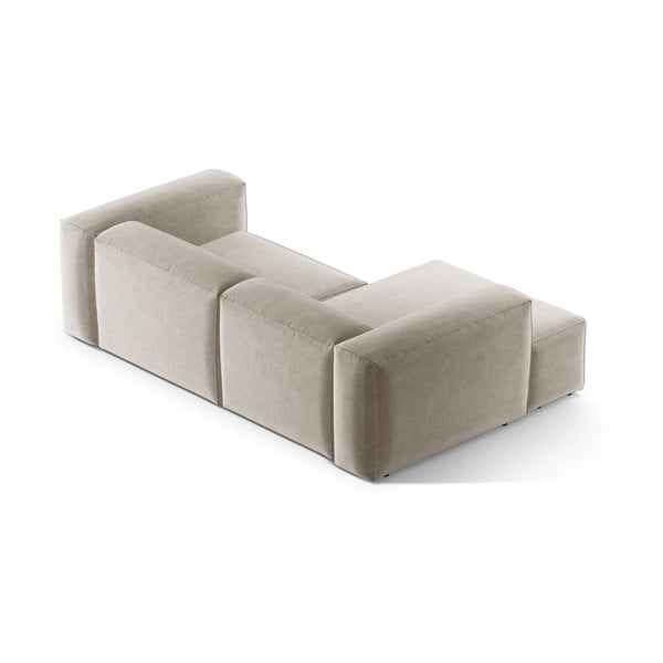 Smėlio spalvos kampinė sofa (su kairiuoju kampu/su gultu) Bergamo – Cosmopolitan Design-image-4