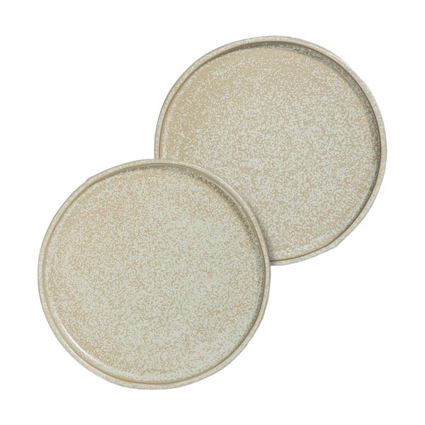 Lėkštės smėlio spalvos iš akmens 2 vnt. ø 20 cm Sand Grain – Mette Ditmer Denmark-image-2