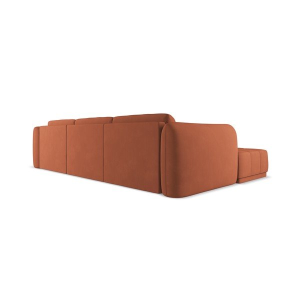 Oranžinės spalvos kampinė sofa (su kairiuoju kampu) Hoku – Makamii-image-4