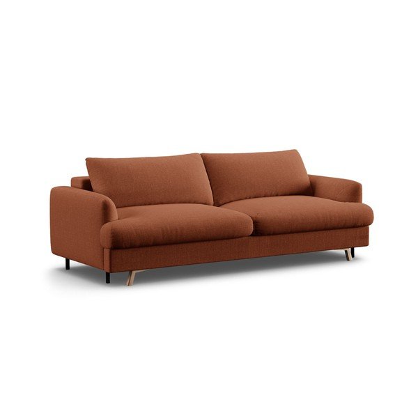 Terakotos spalvos sulankstoma/su sandėliavimo vieta sofa 233 cm Naomi – Micadoni 