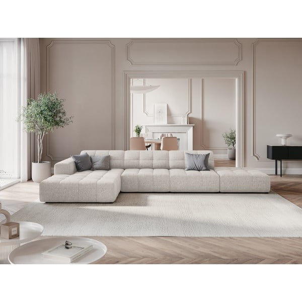 Kampinė sofa šviesiai pilkos spalvos (su kairiuoju kampu) Chicago – Cosmopolitan Design-image-1