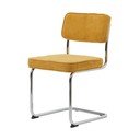 Iš velveto valgomojo kėdė geltonos spalvos Rupert – Unique Furniture