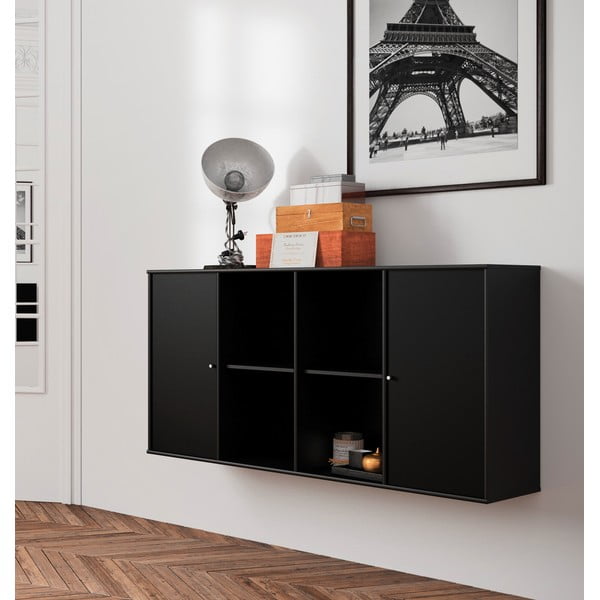 Juoda modulinė lentynų sistema 136x69 cm Mistral Kubus - Hammel Furniture-image-3