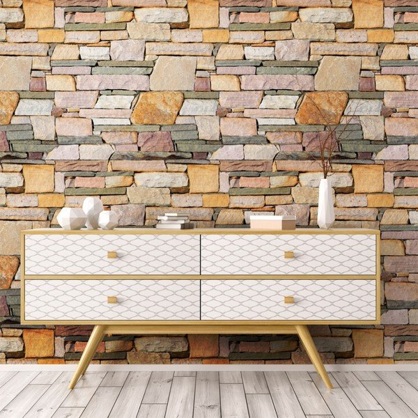 Dekoratyvinis sieninis lipdukas Ambiance Esterel Stone, 40 x 40 cm-image-3