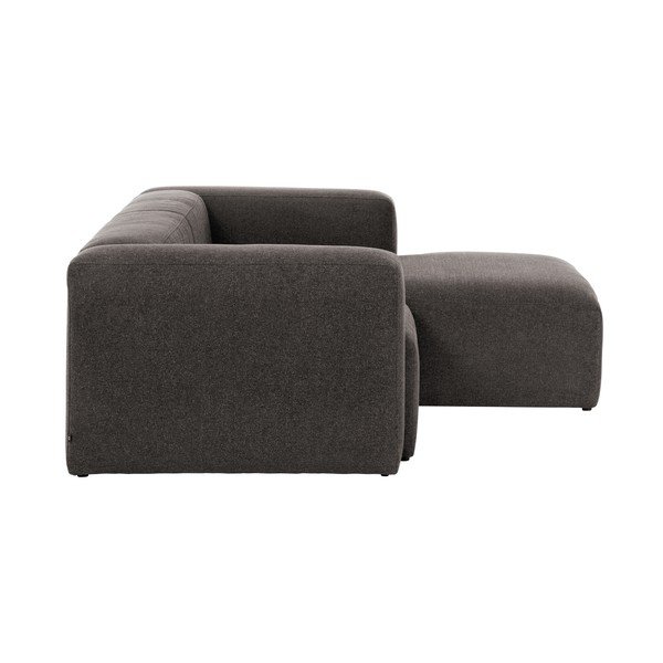Tamsiai pilka kampinė sofa Kave Home Blok, dešinysis kampas-image-4