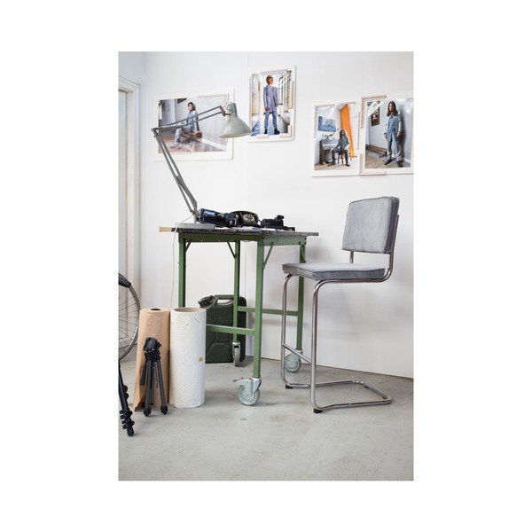 Tamsiai pilka baro kėdė Zuiver Ridge Kink Rib-image-3