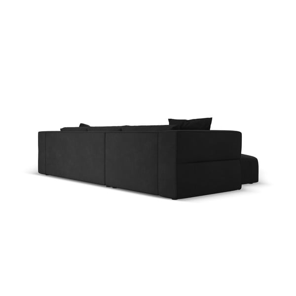 Kampinė sofa juodos spalvos (su kairiuoju kampu) Esther – Milo Casa-image-4
