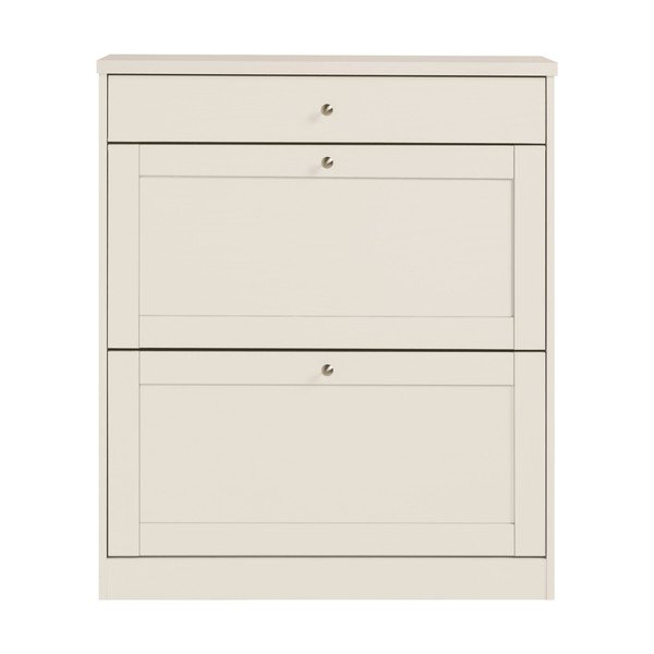 Smėlio spalvos matinis atlenkiama spintelė batams 90x103x25 cm Heide – Støraa