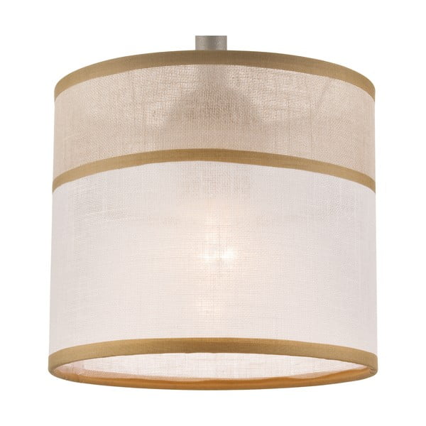 Lubinis šviestuvas šviesiai rudos spalvos ø 16 cm su tekstiliniu gaubtu Andrea – LAMKUR-image-4