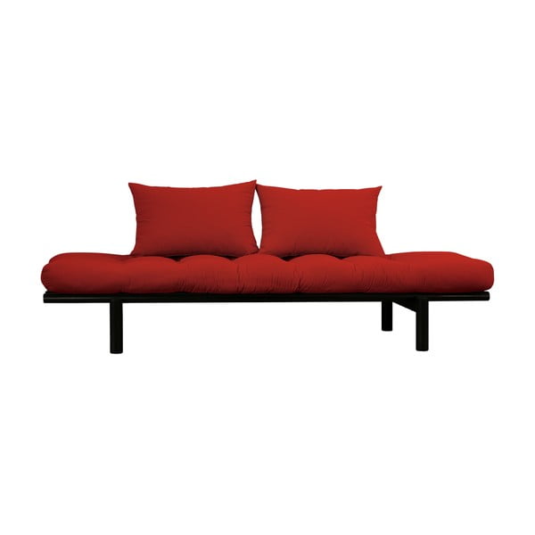 Sofa "Karup Pace" juoda/raudona