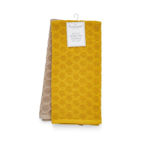 3 medvilninių rankšluosčių rinkinys Cooksmart ® Honeycomb, 45 x 65 cm