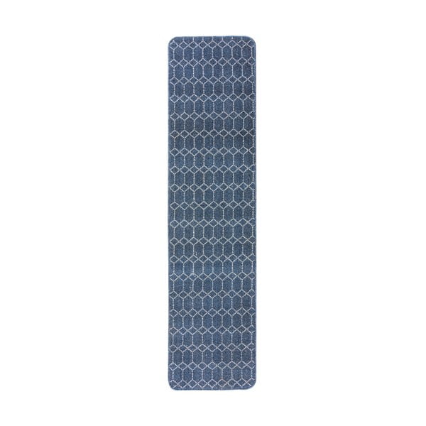 Skalbiamas kilimas tamsiai mėlynos spalvos 57x230 cm Argyll – Flair Rugs