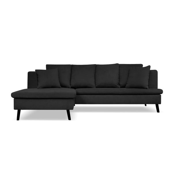 Juoda sofa keturiems asmenims su šezlongu kairėje pusėje Cosmopolitan Design Hamptons