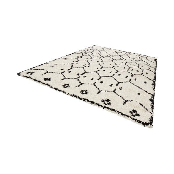 Baltos ir juodos spalvos kilimas Mint Rugs Allure Ronno White, 200 x 290 cm-image-1