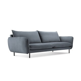 Pilka aksominė sofa Cosmopolitan Design Vienna, 200 cm