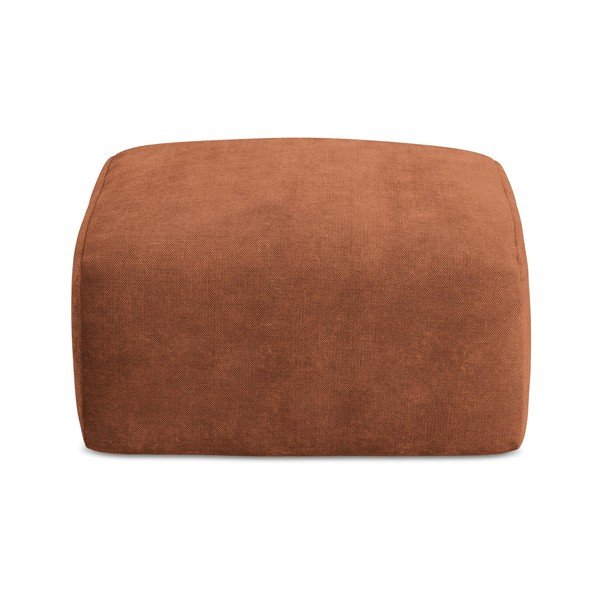 Terakotos spalvos iš šenilinio audinio taburetė Leila – Makamii