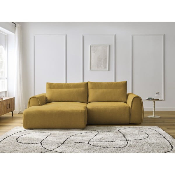 Kampinė sofa ochros spalvos Aden – Bobochic Paris-image-1