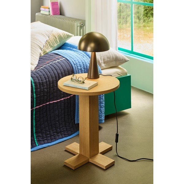 Apvalios formos šoninis stalas iš ąžuolo ø 45 cm Koohi – Hübsch-image-1