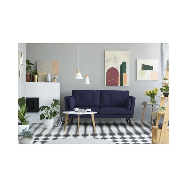 Tamsiai mėlyna 3 vietų sofa Mazzini Sofos Elena-image-3