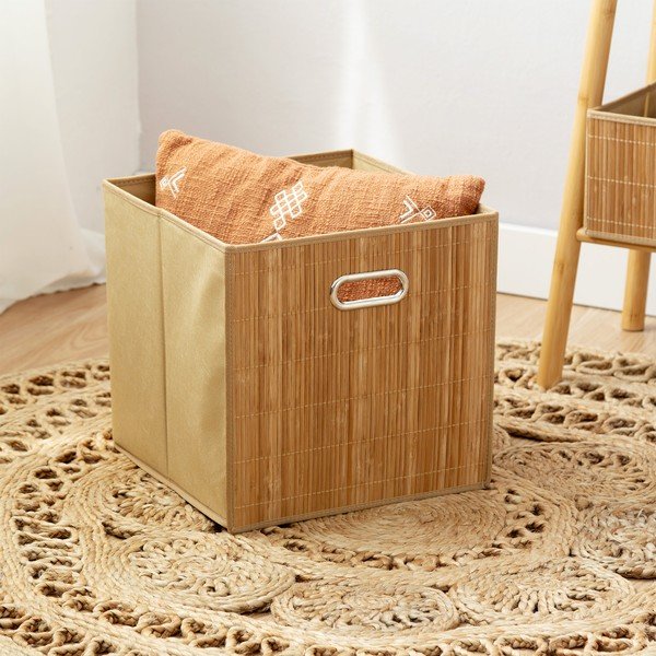 Iš bambuko krepšys lentynai 31x31x31 cm Anji – Compactor-image-1