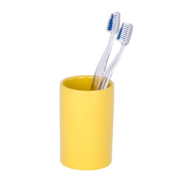 Geltonas dantų šepetėlio puodelis "Wenko Polaris Yellow