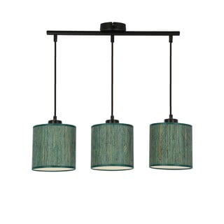Kabantis šviestuvas tamsiai žalios spalvos ø 15 cm su tekstiliniu gaubtu Patti – Candellux Lighting