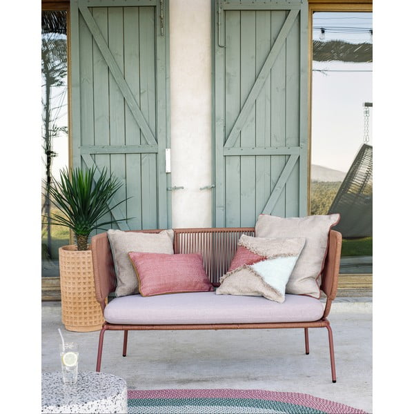 Rožinis pagalvės užvalkalas iš perdirbto plastiko Kave Home Dalila, 30 x 50 cm-image-2