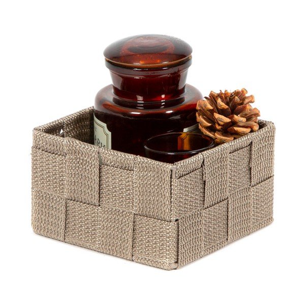 Šviesiai ruda vonios kambario dėžutė daiktams Compactor Tent, 12 x 12 cm-image-1
