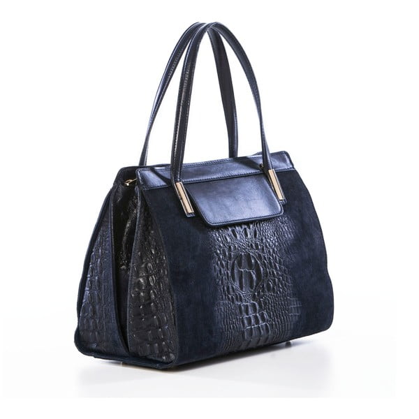 Odinė rankinė Croco Blue-image-4