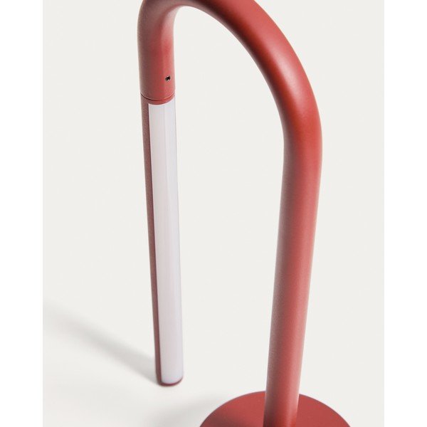Raudonos spalvos iš metalo stalinis šviestuvas LED (aukštis 30 cm) Bow – Kave Home-image-4