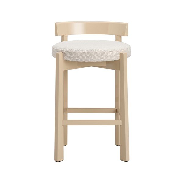 Smėlio spalvos iš audinio baro taburetė (sėdynės aukštis 66 cm) Hugg – Ellos Home-image-2